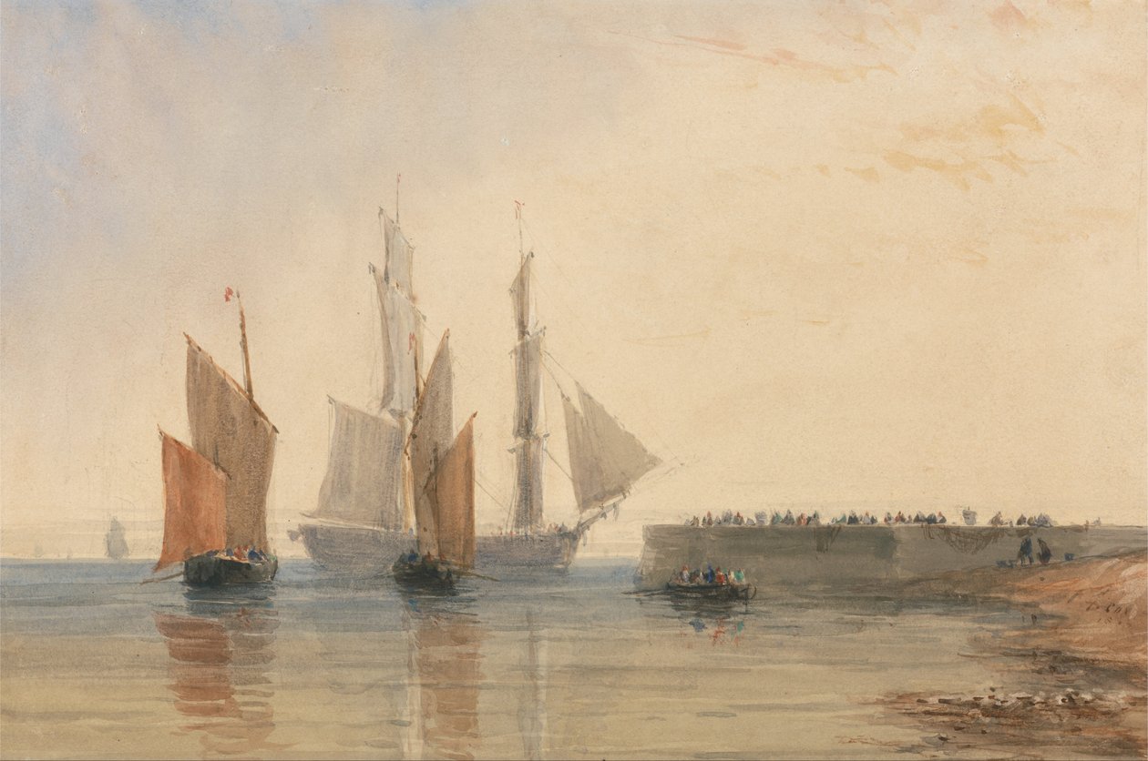 Entrance to Calais Harbour by David Cox