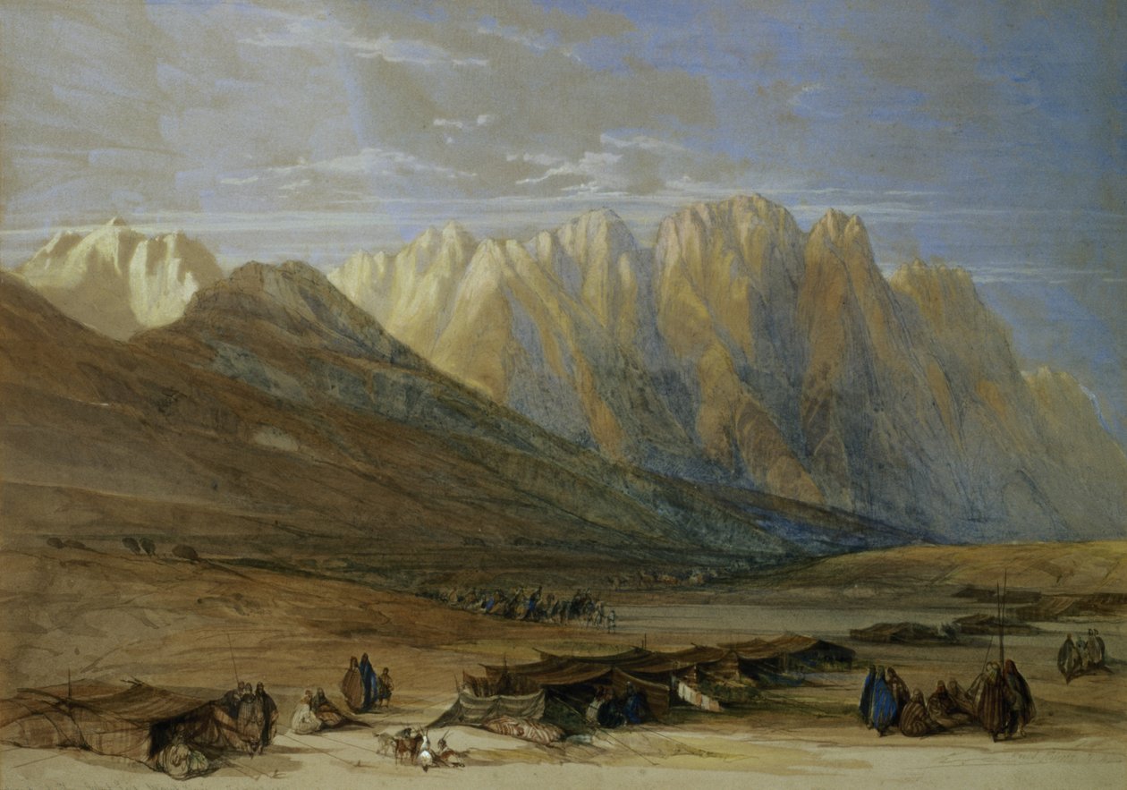 Encampment of the Tribe of the Outad-Said, Mount Sinai by David Roberts