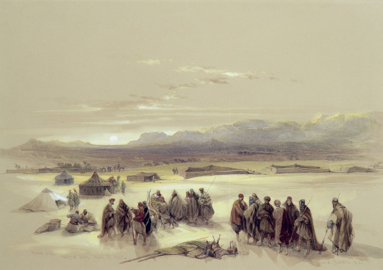 Mount Seir, Wady el Ghar, March 4th 1839 by David Roberts