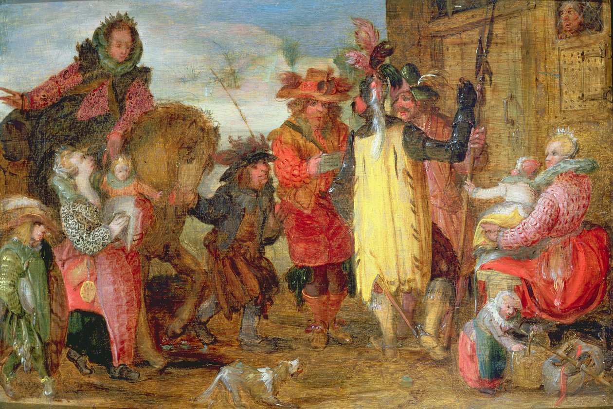 Jeanne de Flandres going to deliver prisoners by David Vinckboons