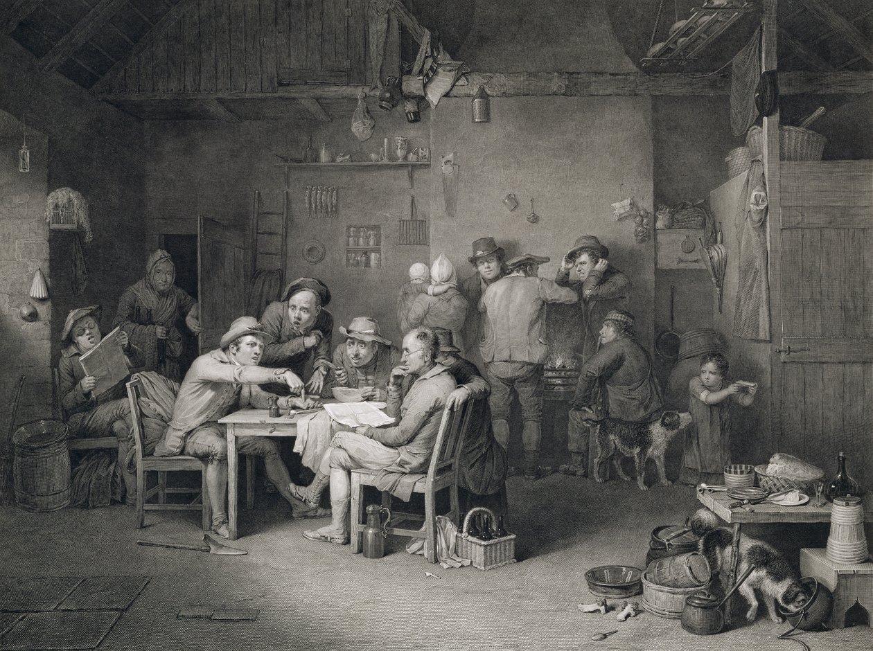 The Village Politicians, engraved by Abraham Raimbach by David Wilkie
