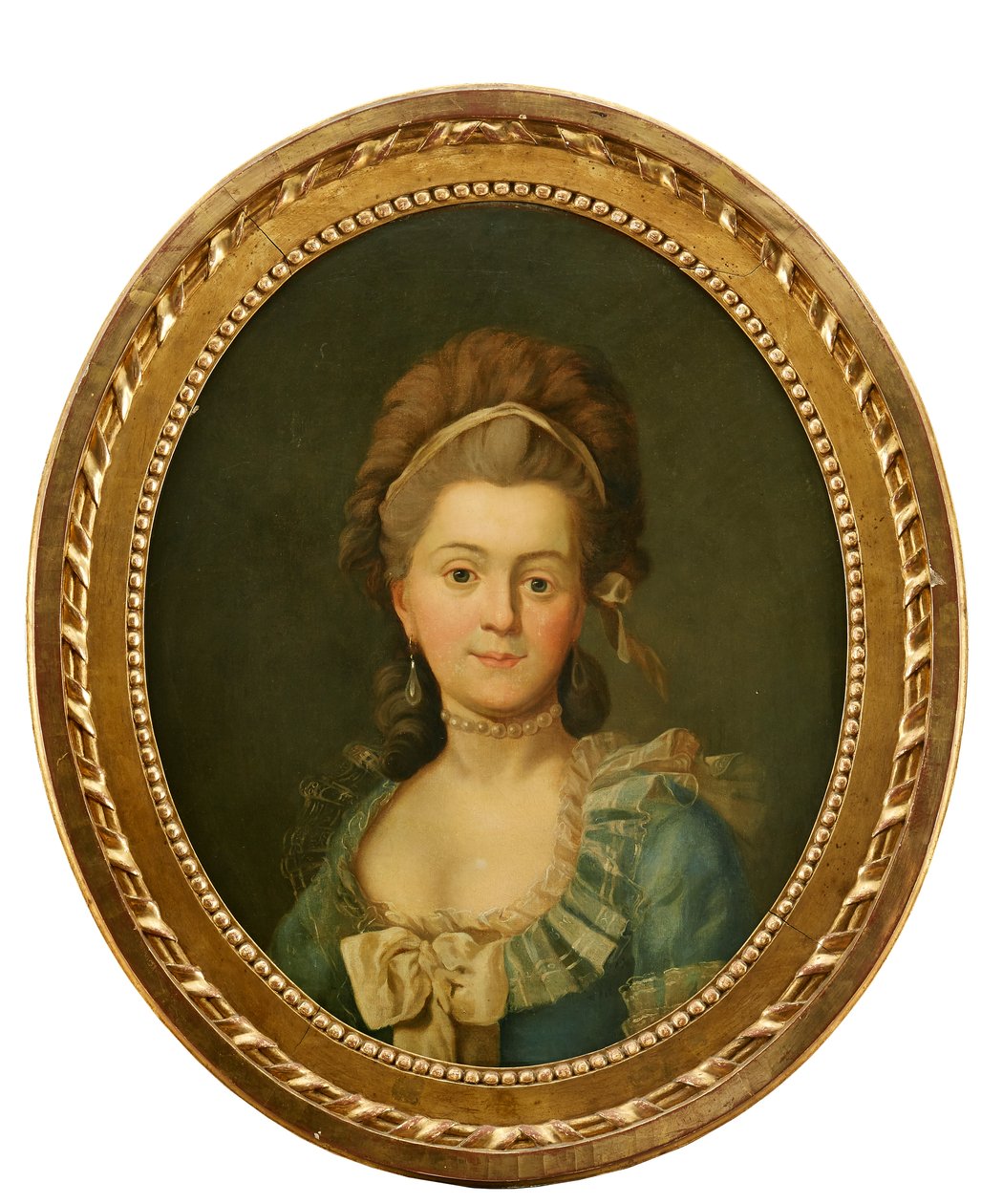 Portrait of an Unknown Woman in National Costume, Portrayed Around 1780 by David von Kraffts