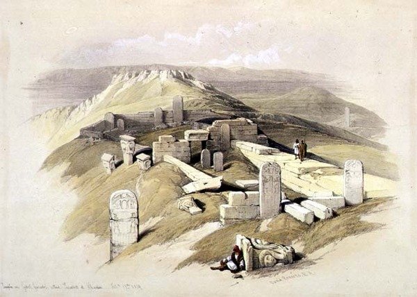 Temple on Gebel Garabe, called Surabit el Khadim, February 17th 1839, plate 119 from Volume III of 