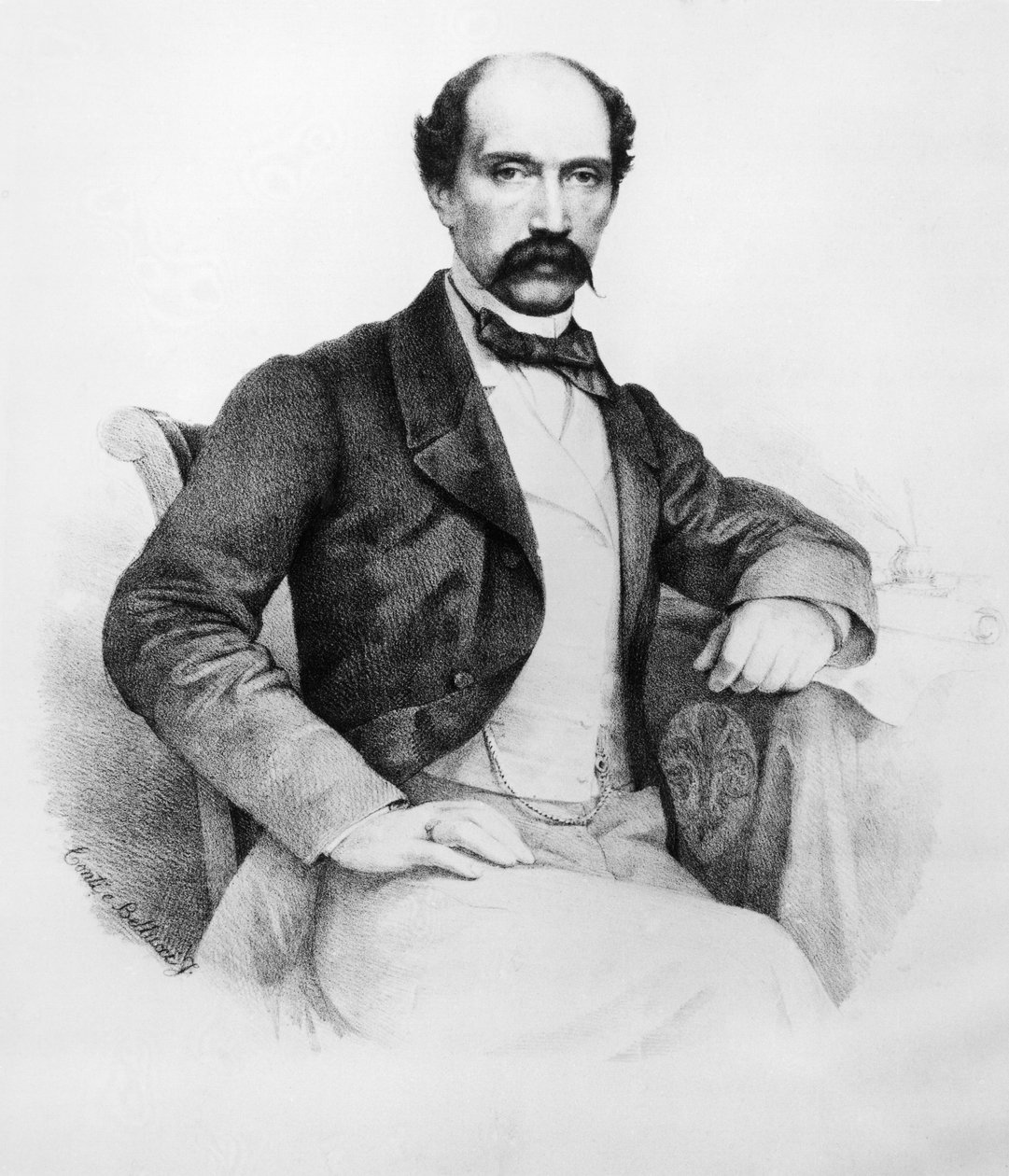 Portrait of Marquis Ferdinando Bartolommei, Italian revolutionist and politician by John Ward Dunsmore