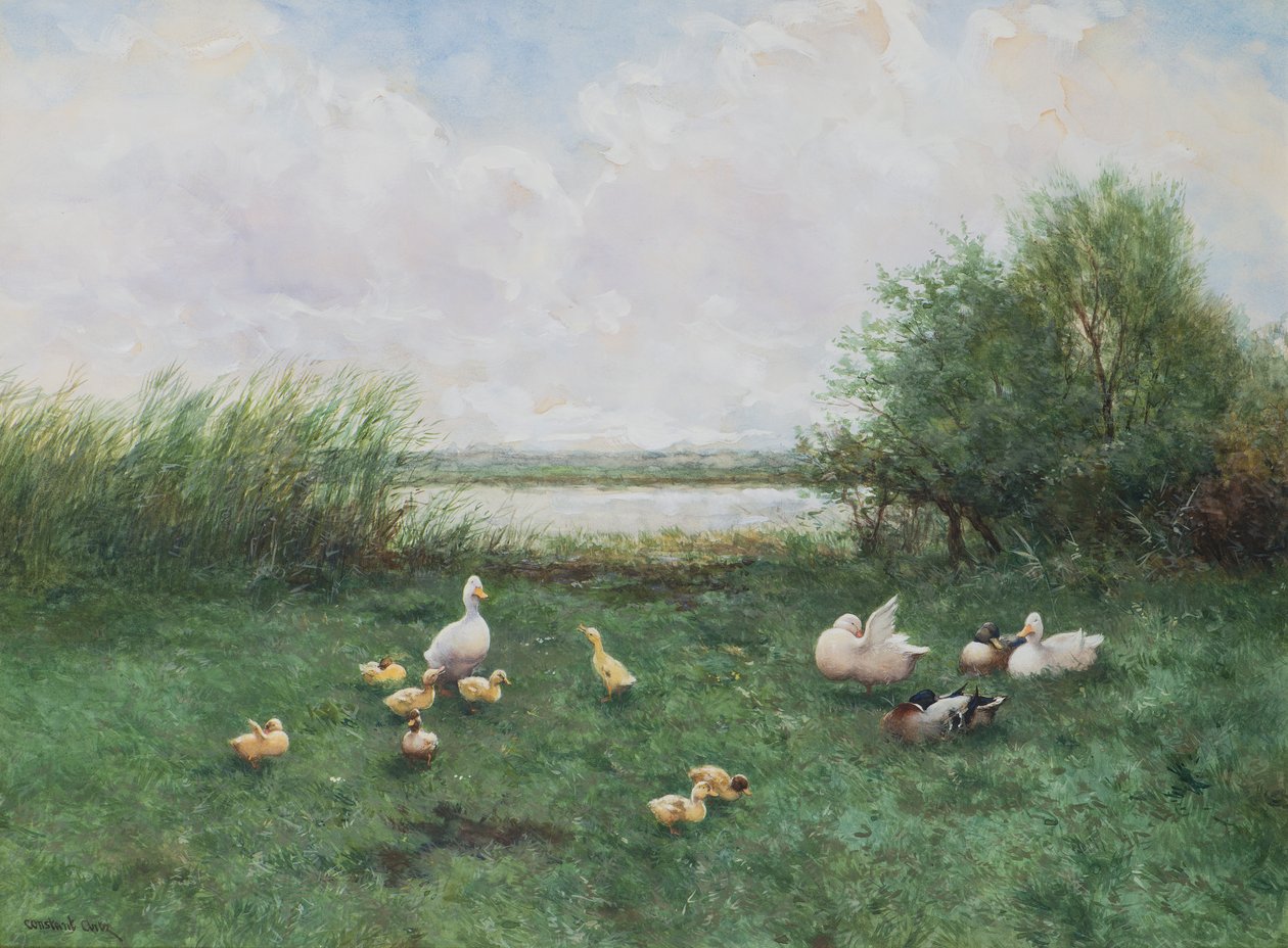 Ducks and Ducklings by David Adolph Constant Artz