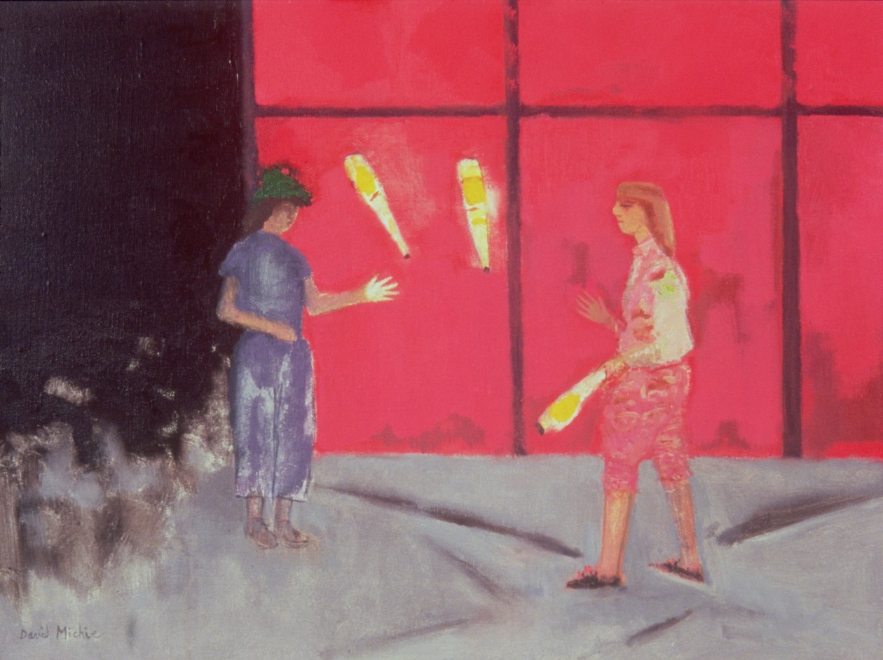 Jugglers at the Beaubourg by David Alan Redpath Michie