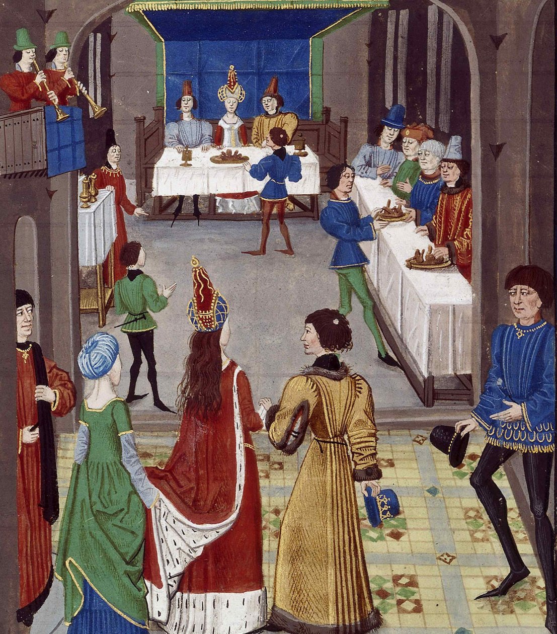 The Marriage. From: Renaud de Montauban, ca 1465 by David Aubert