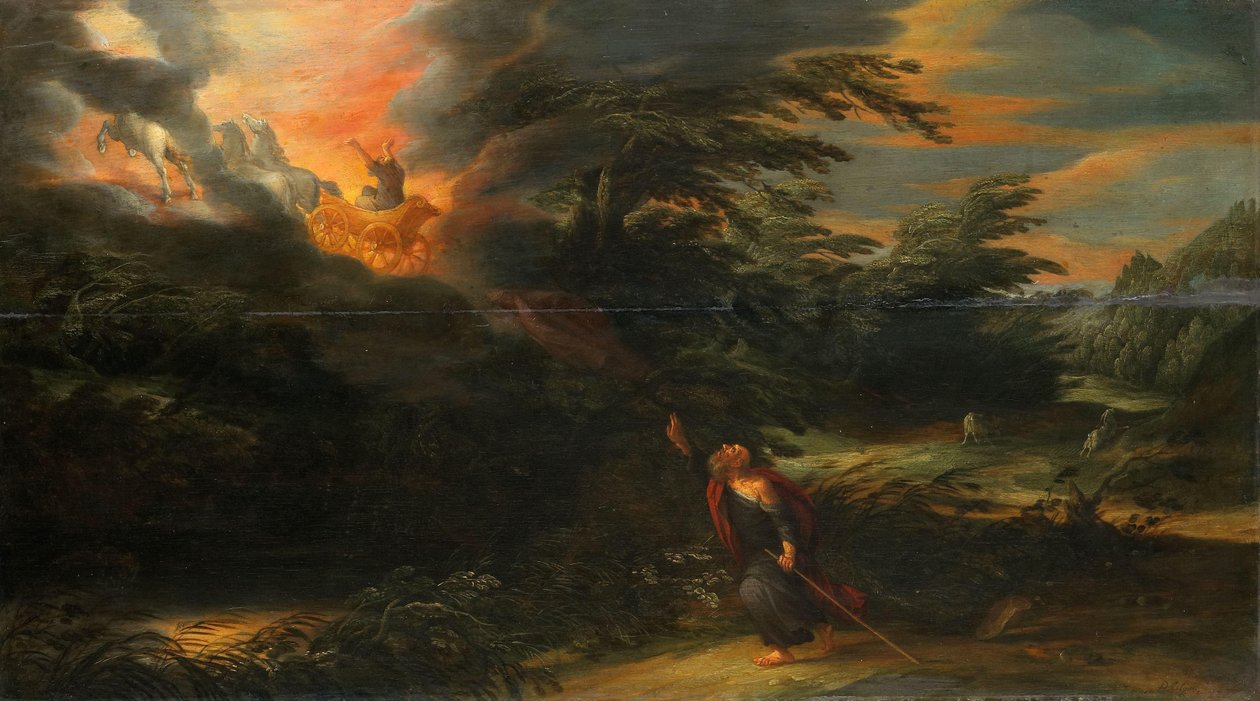 The Ascension of Elijah (II Kings 2:11-13) by David Colijns
