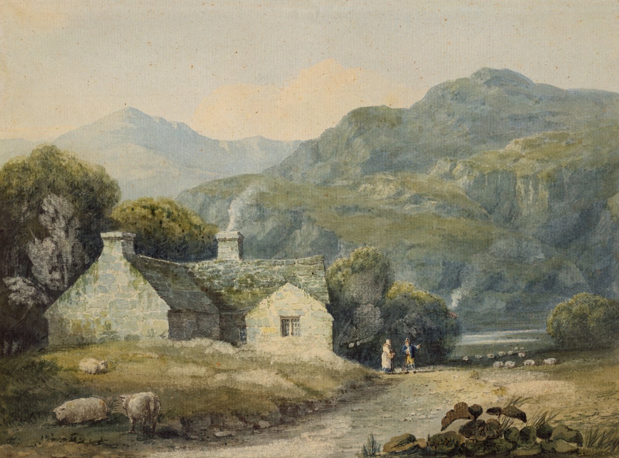 A Farmhouse at Llanberis, North Wales by David Cox