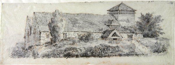 Llanfair Church, North Wales by David Cox