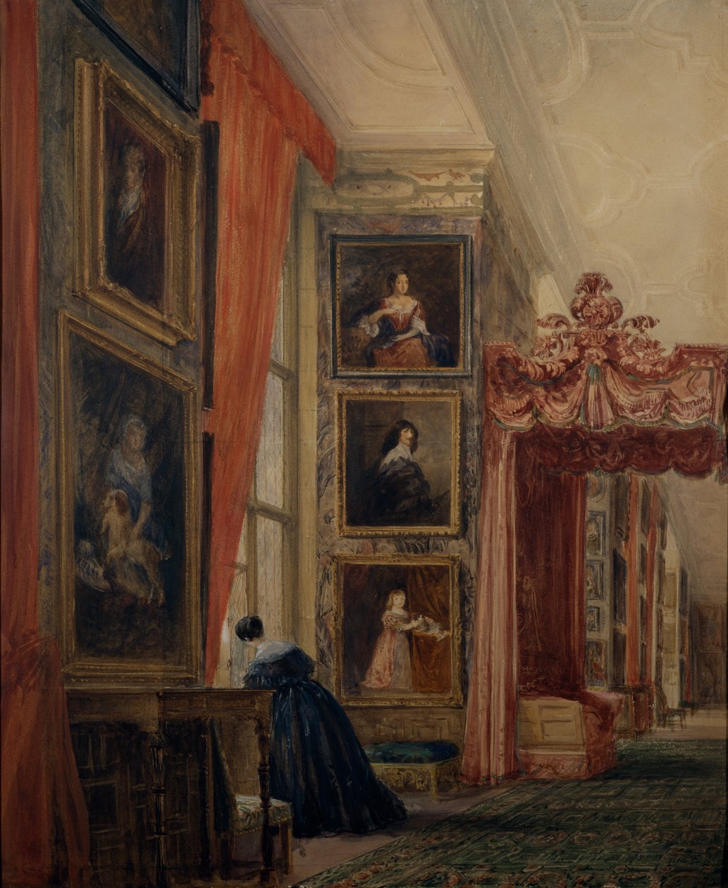 The Long Gallery at Hardwick by David Cox