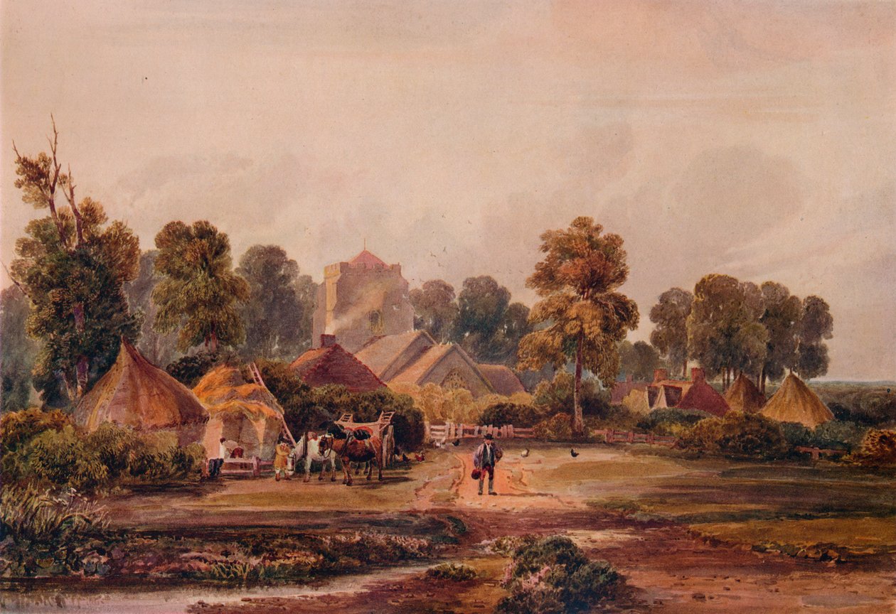 A Worcestershire Farm, c1848 by David Cox the elder