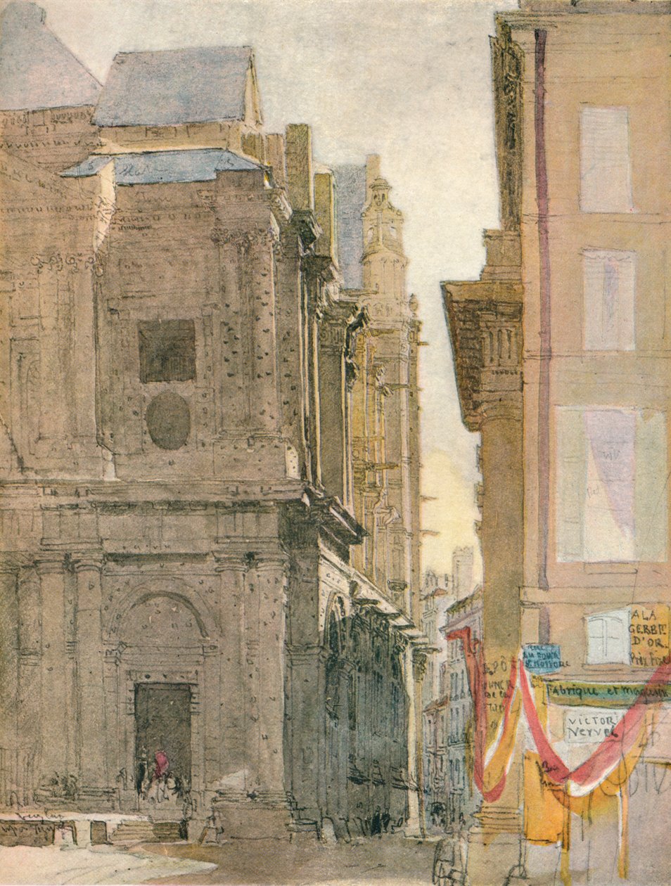 Church of St. Eustache, Paris by David Cox the elder