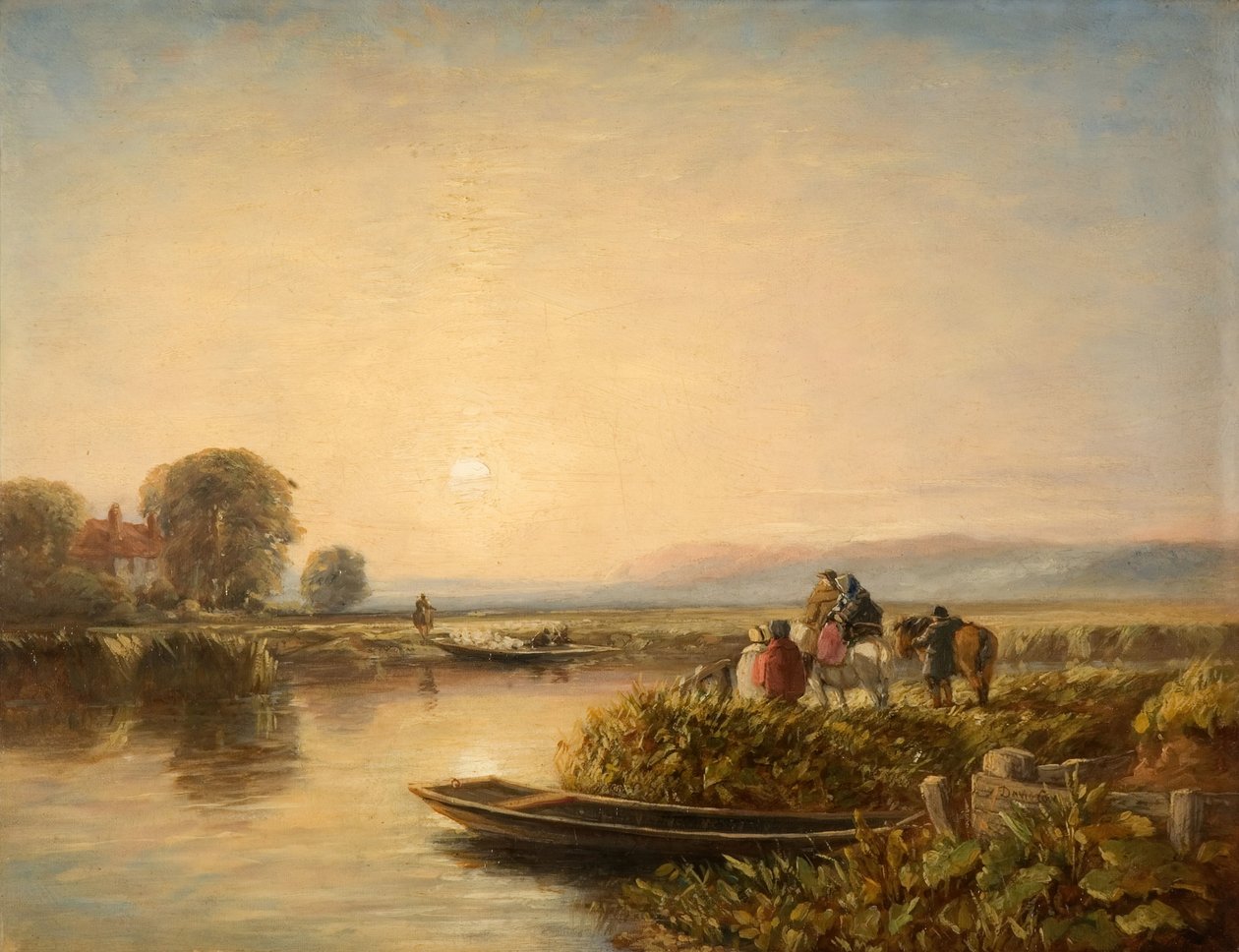 Waiting For The Ferry - Morning by David Cox the elder