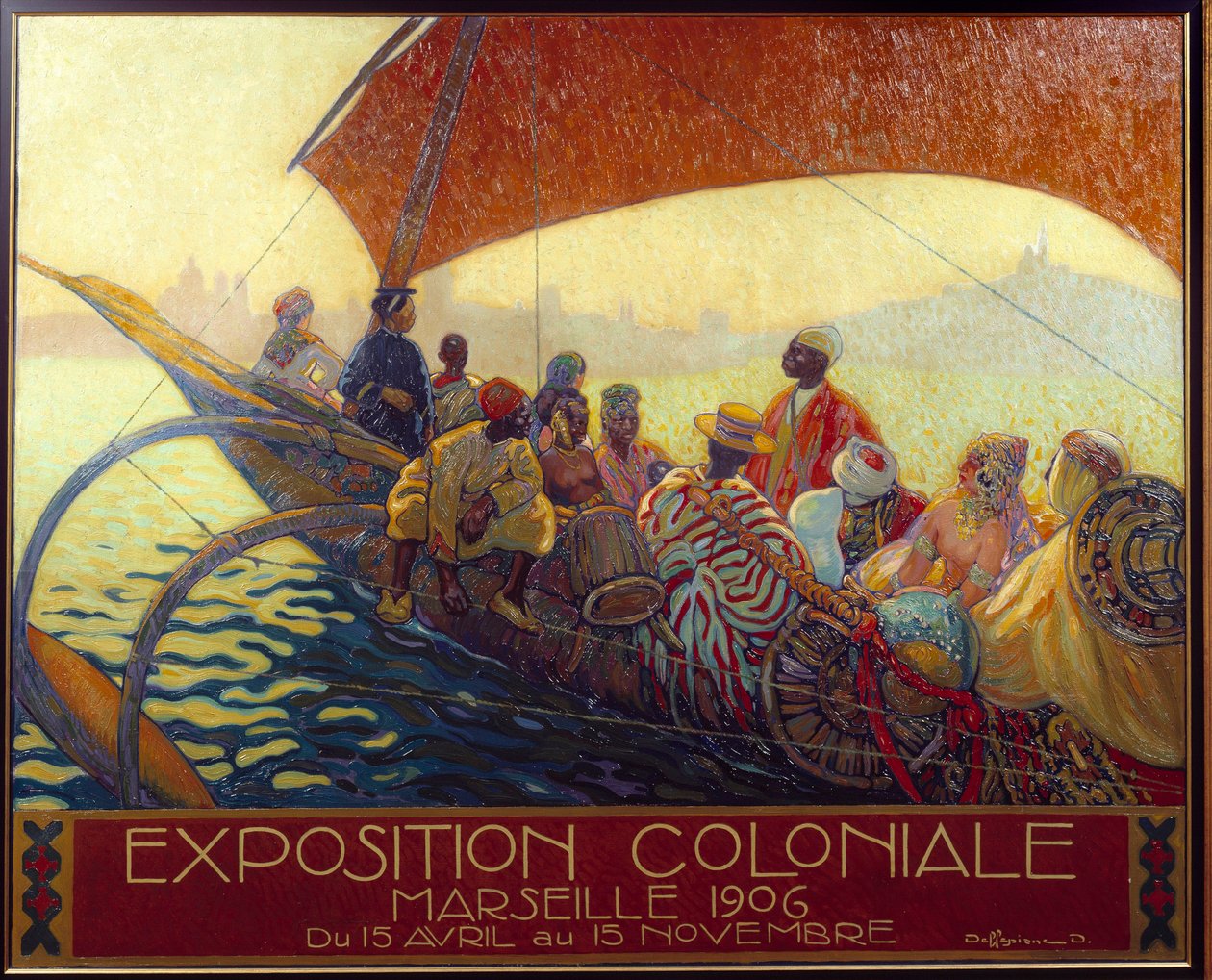 Colonialism: poster for the colonial national exhibition in Marseille. Poster by David Dellepiane 1906 Marseille, Musee de la Marine by David Dellepiane
