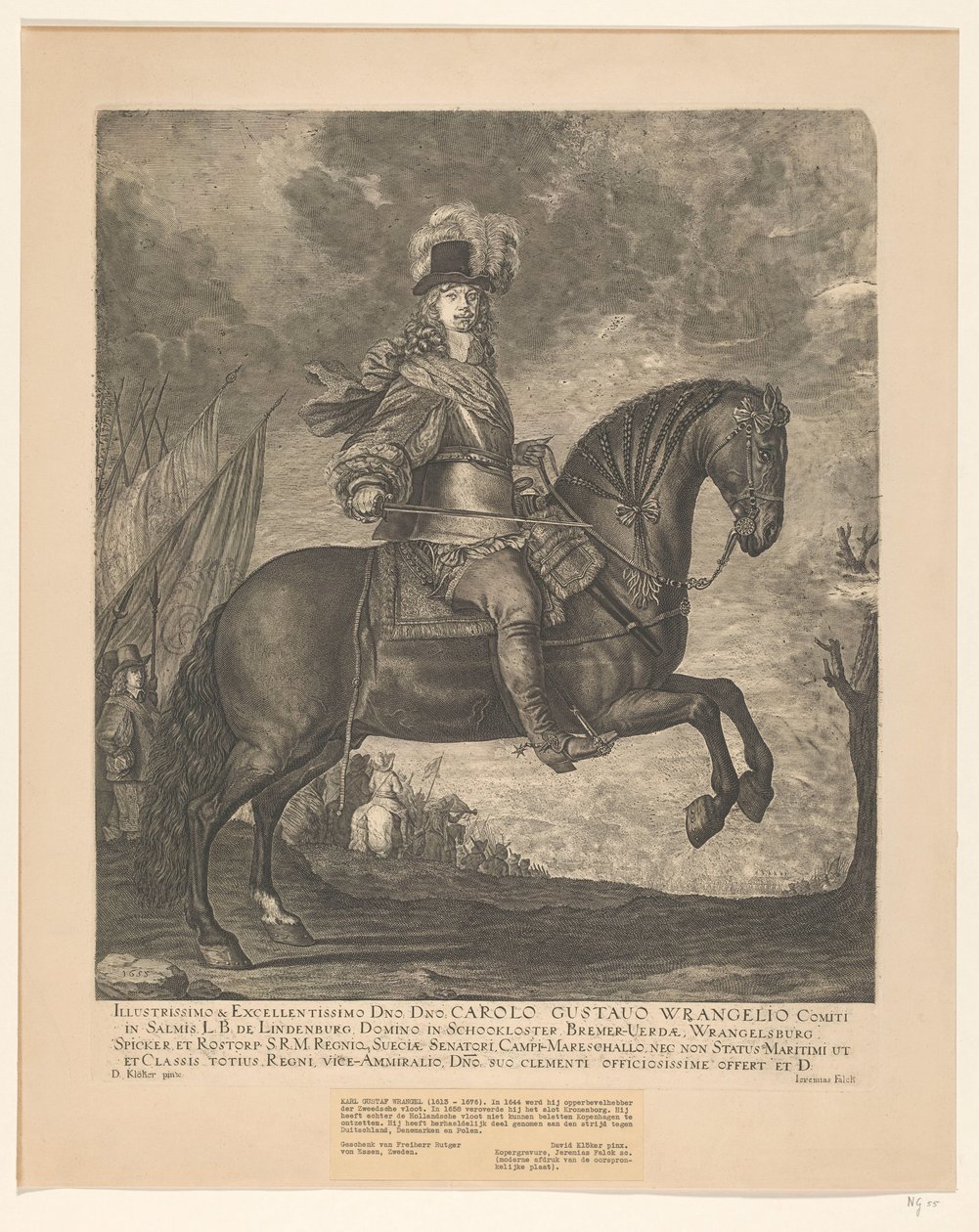 Illustrissimo & Excellentissimo Dmo. Dno. Carolo Gustavo Wrangelio by David Ehrenstrahl