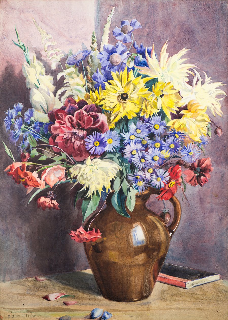 August Flowers, 20th century by David Goodfellow