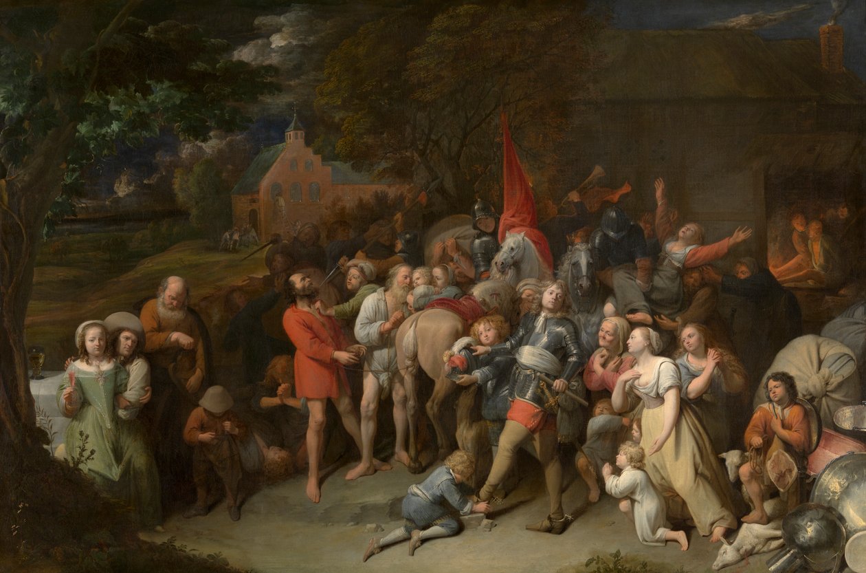 Plundering Soldiers by David III Ryckaert: Fine art print