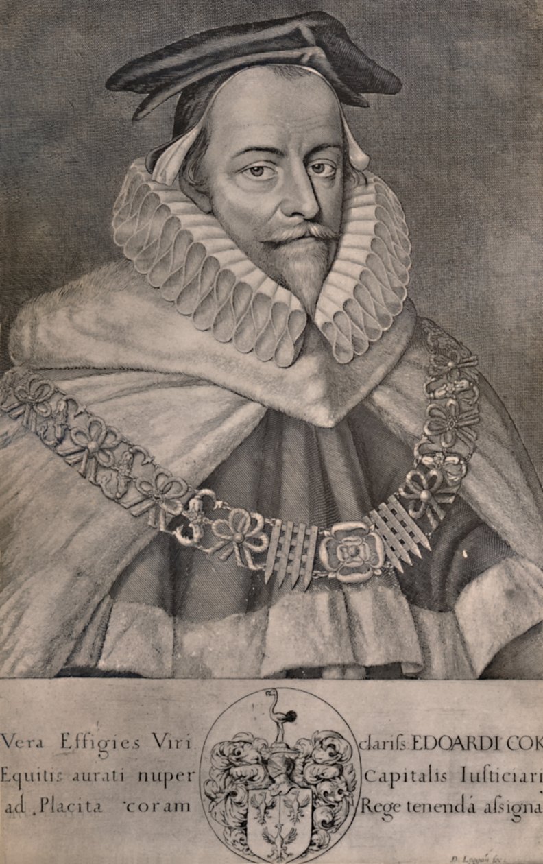 Sir Edward Coke, English lawyer, writer and politician, c1666 by David Loggan