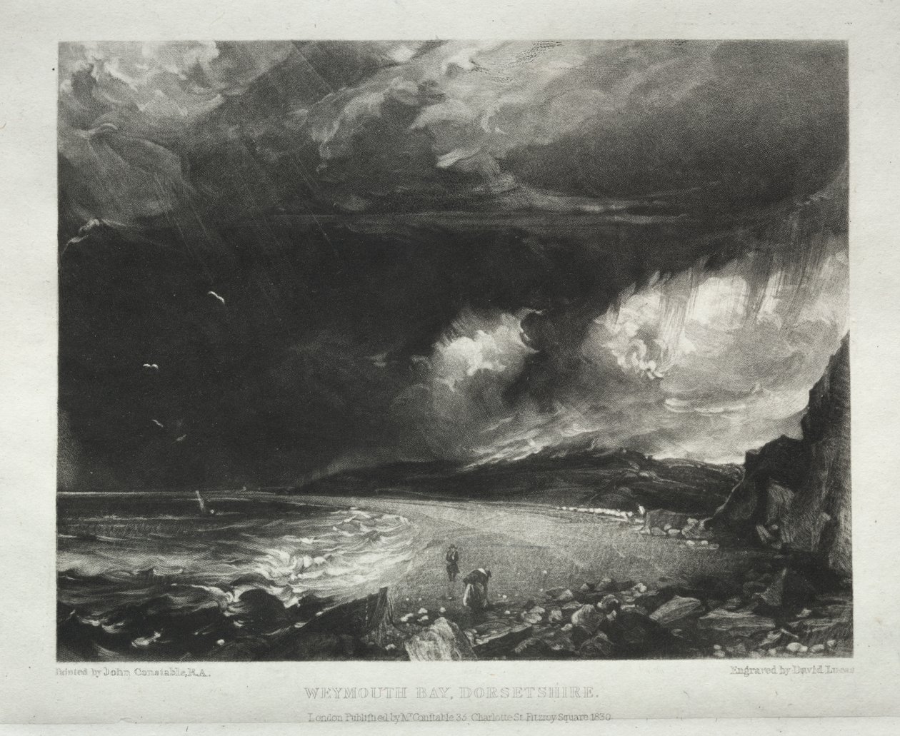 Various Subjects of Landscape, Characteristic of English Scenery from Pictures Painted by John Constable, R.A.: Weymouth Bay, Dorsetshire by David Lucas