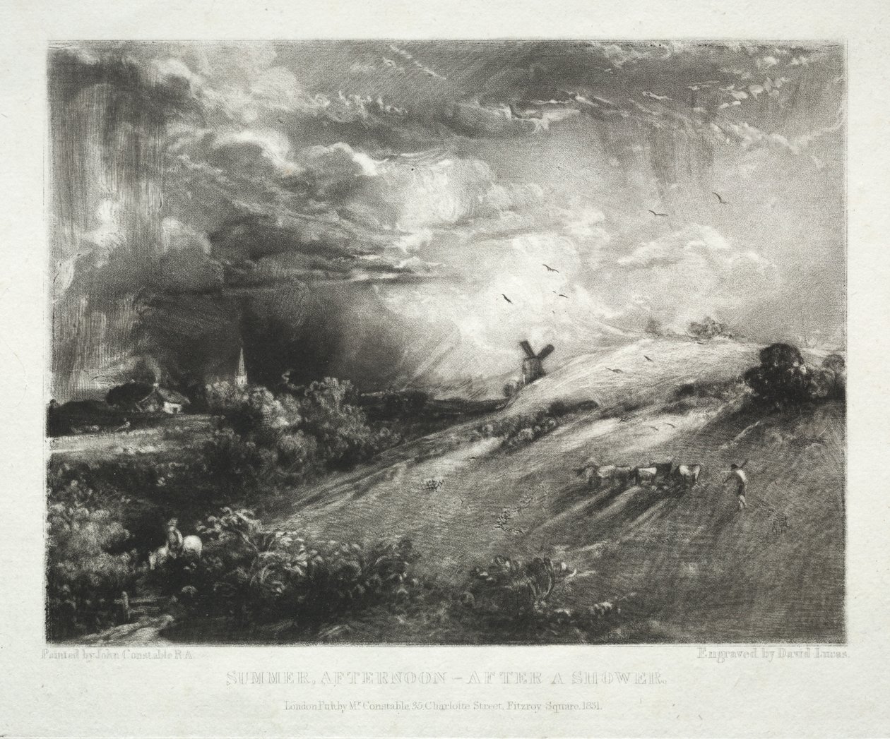 Various Subjects of Landscape, Characteristic of English Scenery from Pictures Painted by John Constable, R.A.: Summer Afternoon - after a Shower by David Lucas