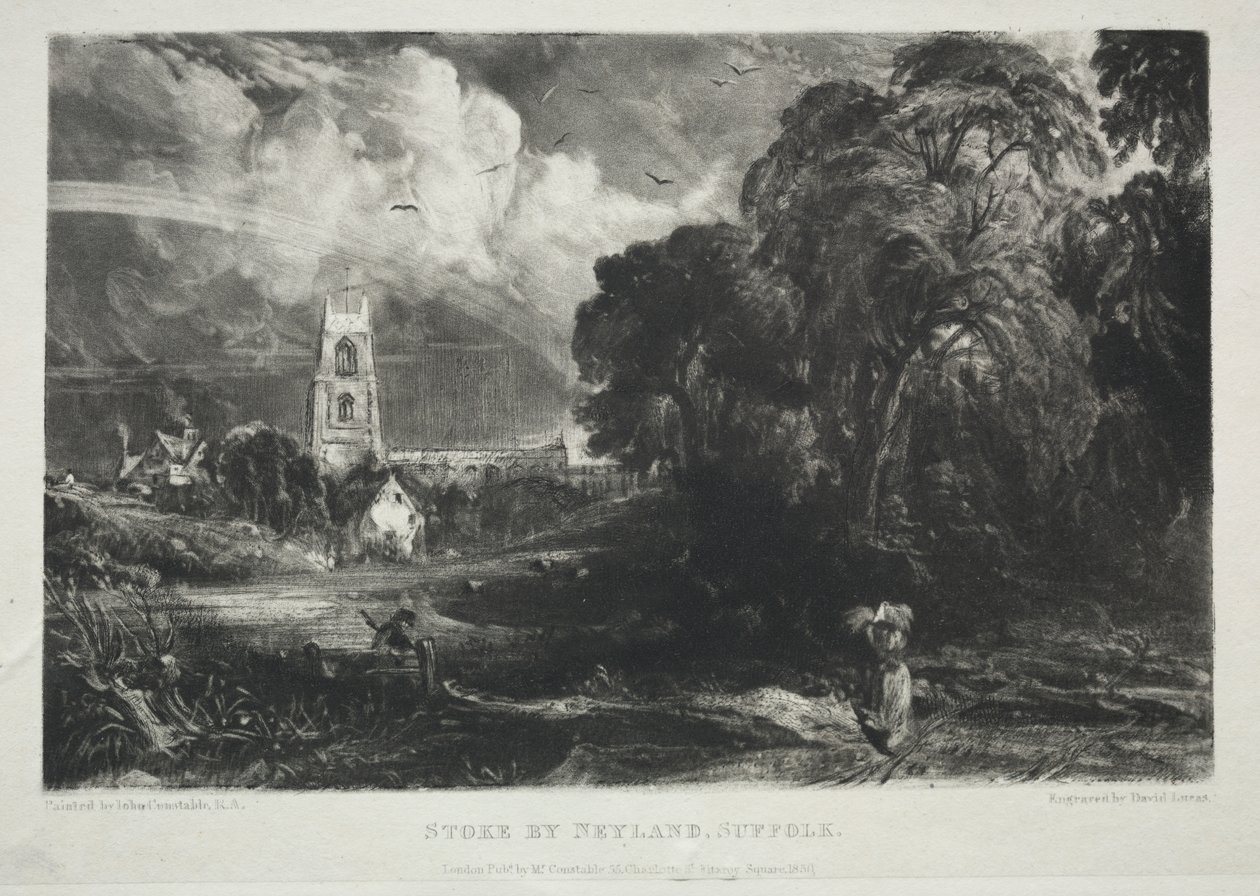 Various Subjects of Landscape, Characteristic of English Scenery from Pictures Painted by John Constable, R.A.: Stoke by Neyland, Suffolk by David Lucas