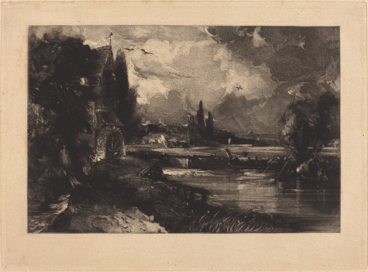 Mill near Colchester by David Lucas after John Constable