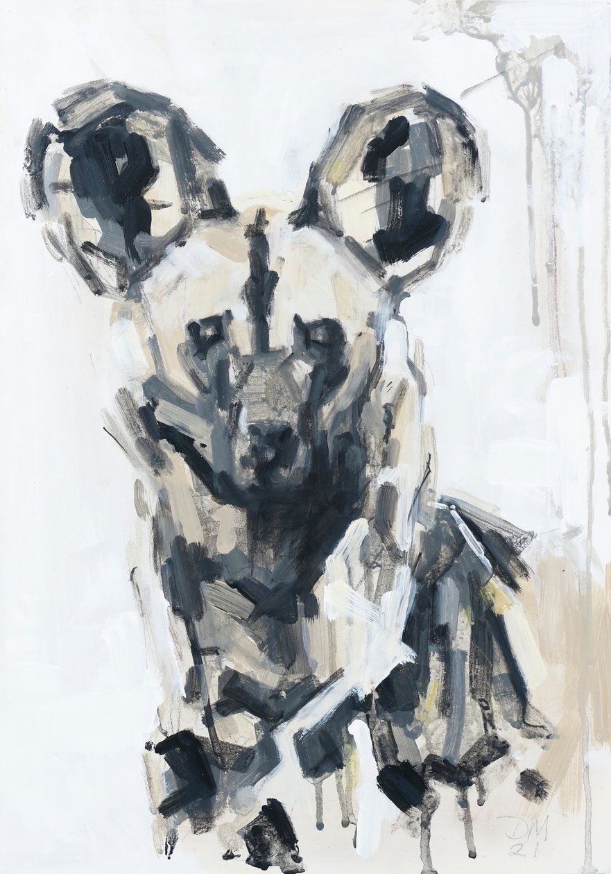 Painted Dog Portrait, 2020 by David Mayer