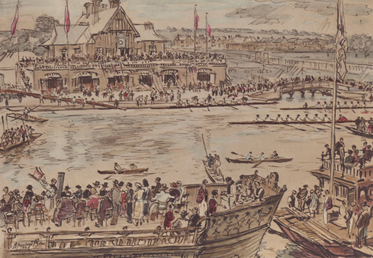 Oxford: Eights Week, From Christ Church Boat House by David Muirhead (after) Bone