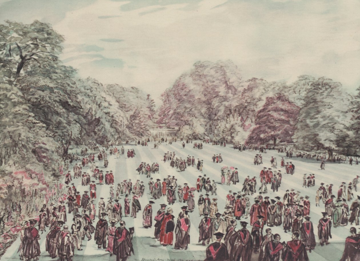 Oxford: Encaenia Garden Party by David Muirhead (after) Bone