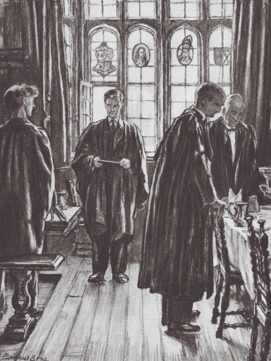 Oxford: Grace at Brasenose by David Muirhead (after) Bone