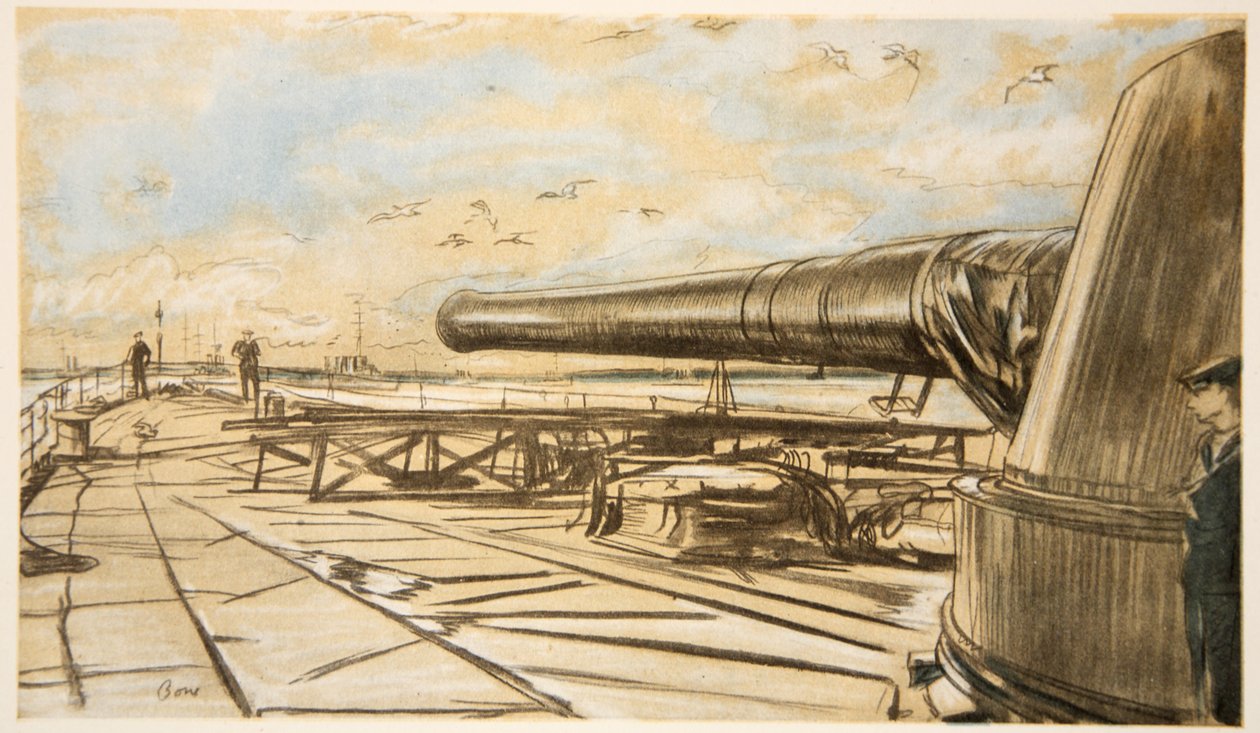 On a Battleship: Gun Turret, Illustration from 