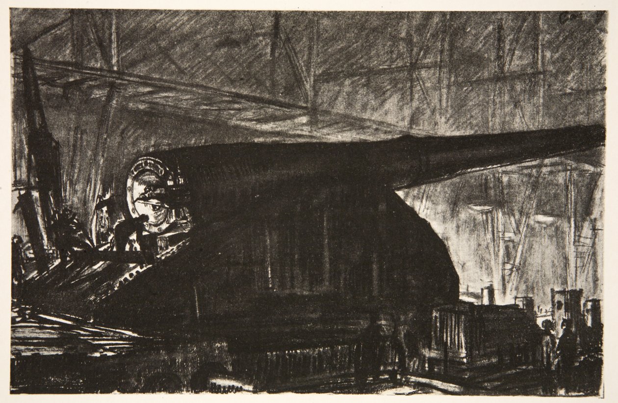 The Night Shift Working on a Big Gun, illustration from 