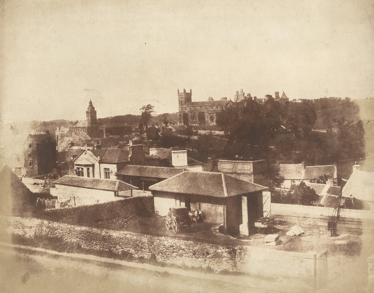 Linlithgow, from the Railway Station, with the Town Hall, St. Michael