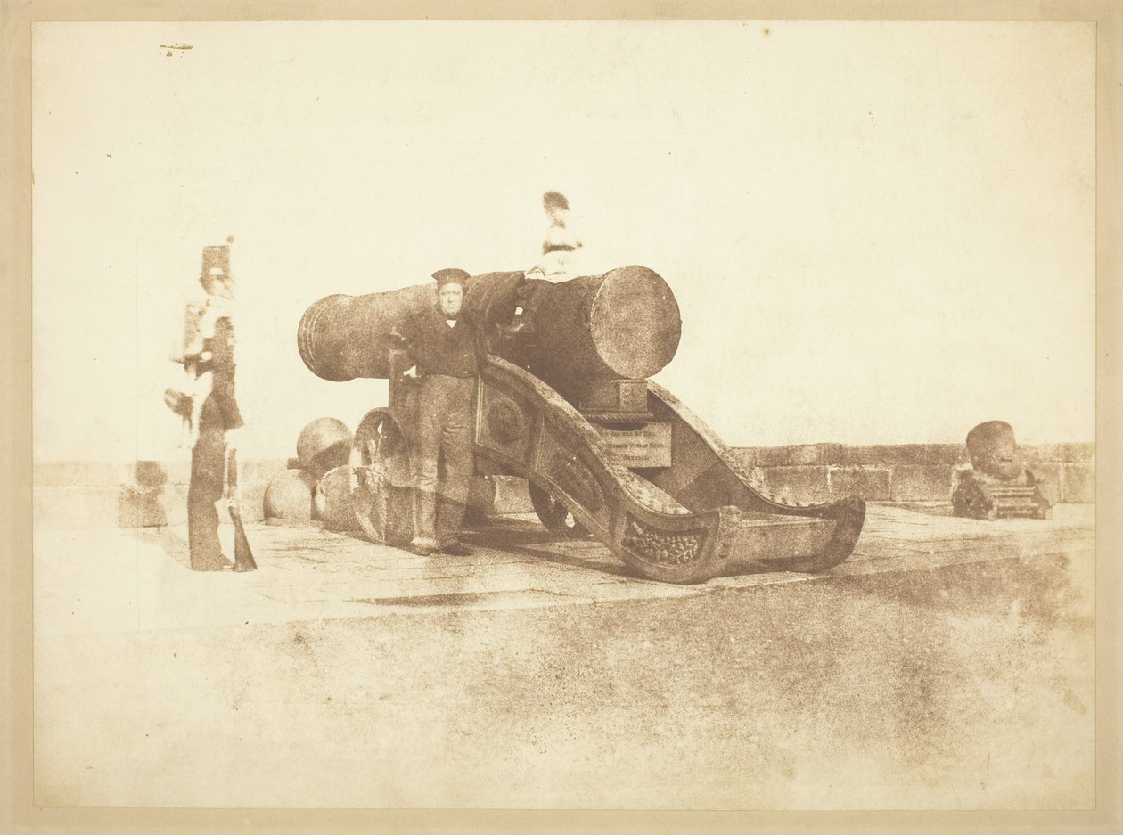 The Cannon 'Mons Meg' at Edinburgh Castle, and a Private in the 2nd ...