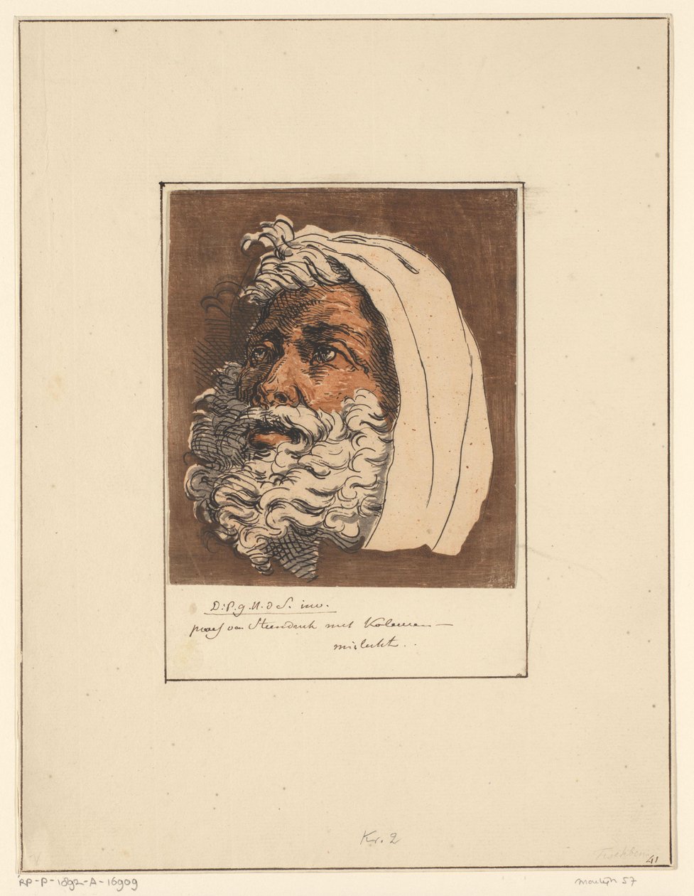 Head of an Old Man by David Pièrre Giottino Humbert de Superville