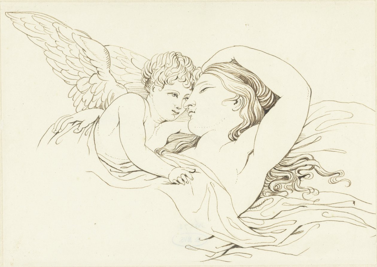 Reclining Venus with Cupid by David Pièrre Giottino Humbert de Superville