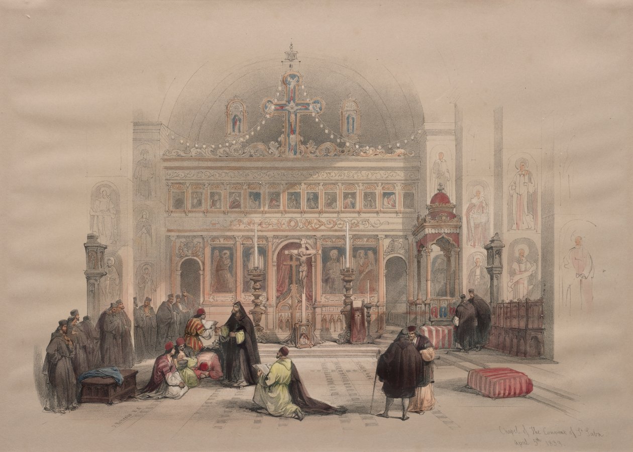 Chapel of the Convent of St. Saba by David Roberts