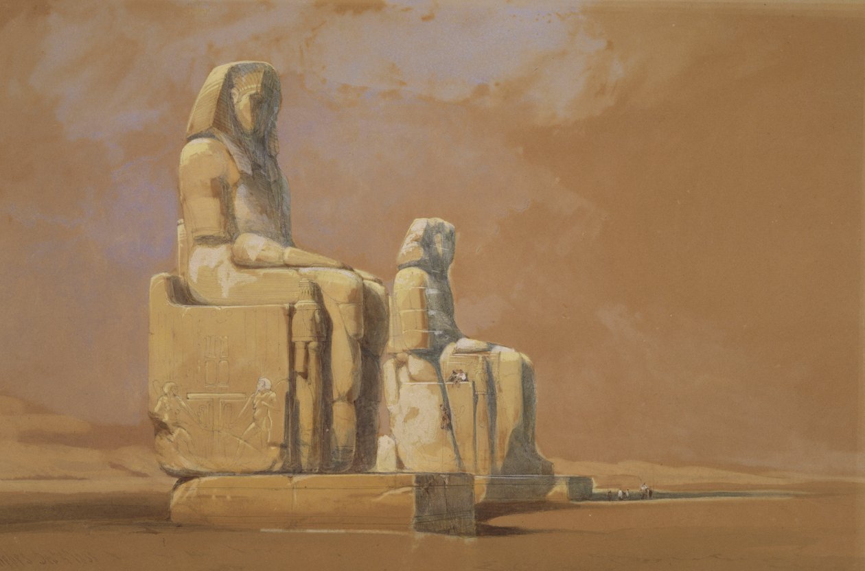 Colossi, Thebes by David Roberts
