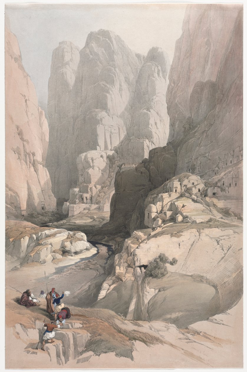 Entrance to Petra, the Theatre by David Roberts