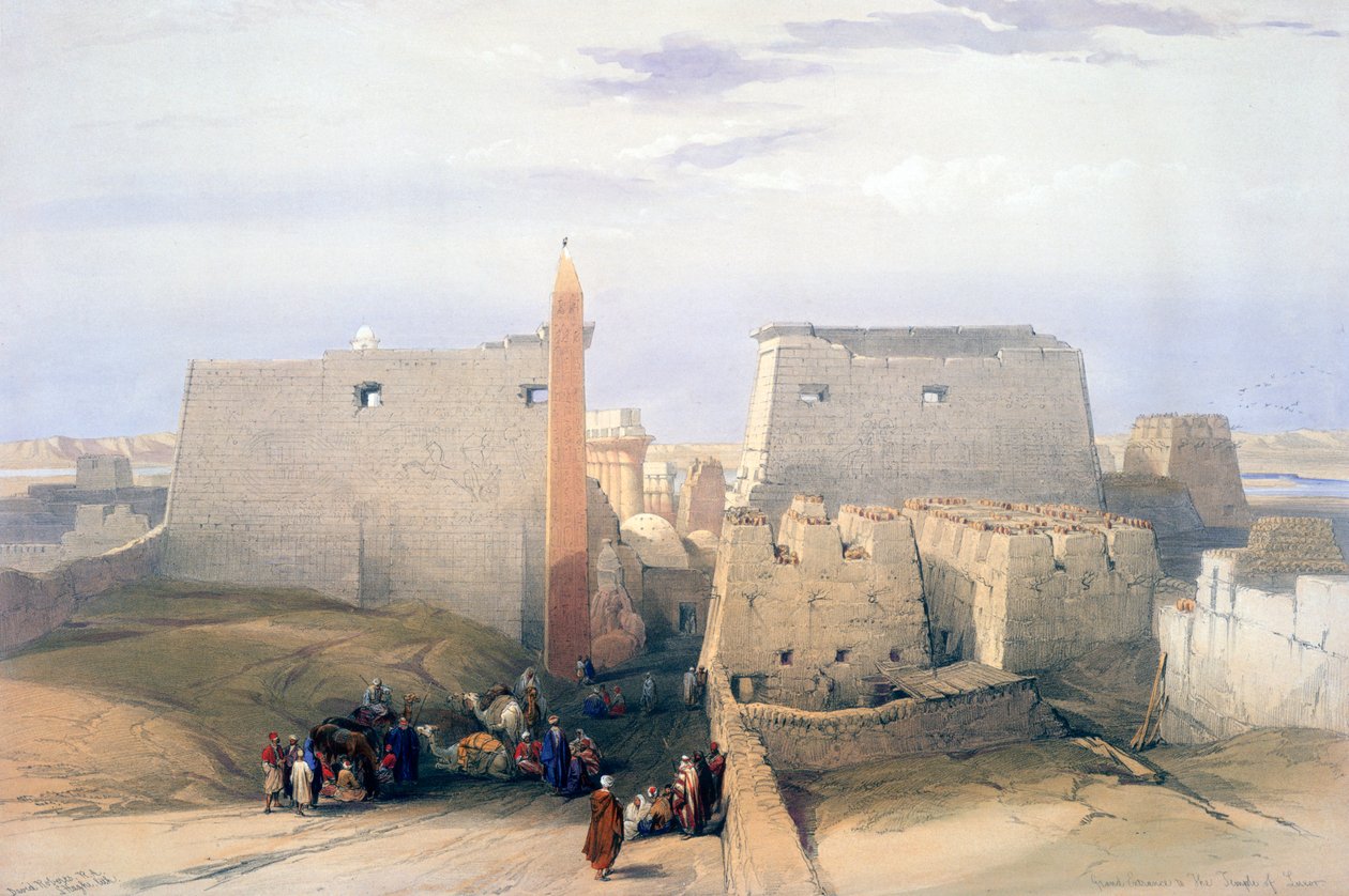 Grand Entrance to the Temple of Luxor, 19th century by David Roberts