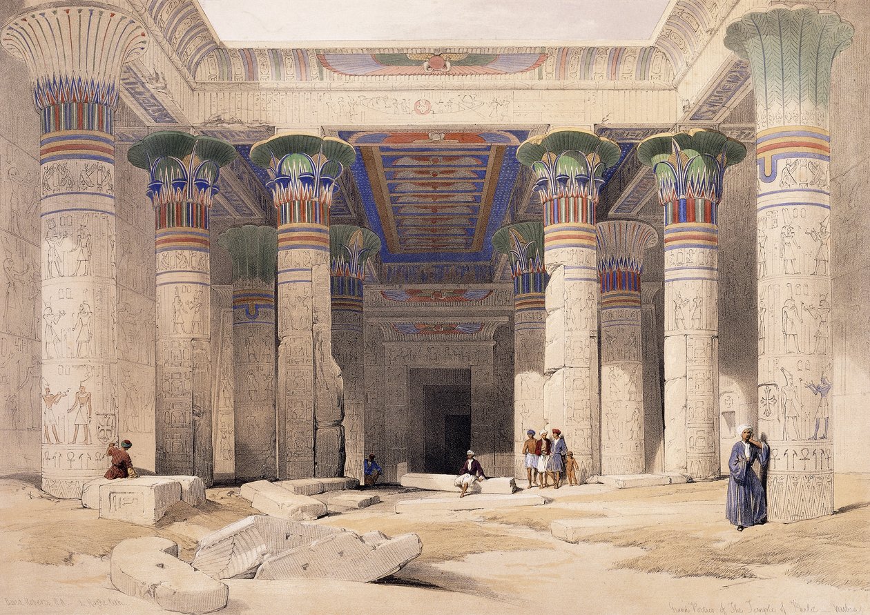 Grand Portico of the Temple of Philae - Nubia, 1842-1849 by David Roberts