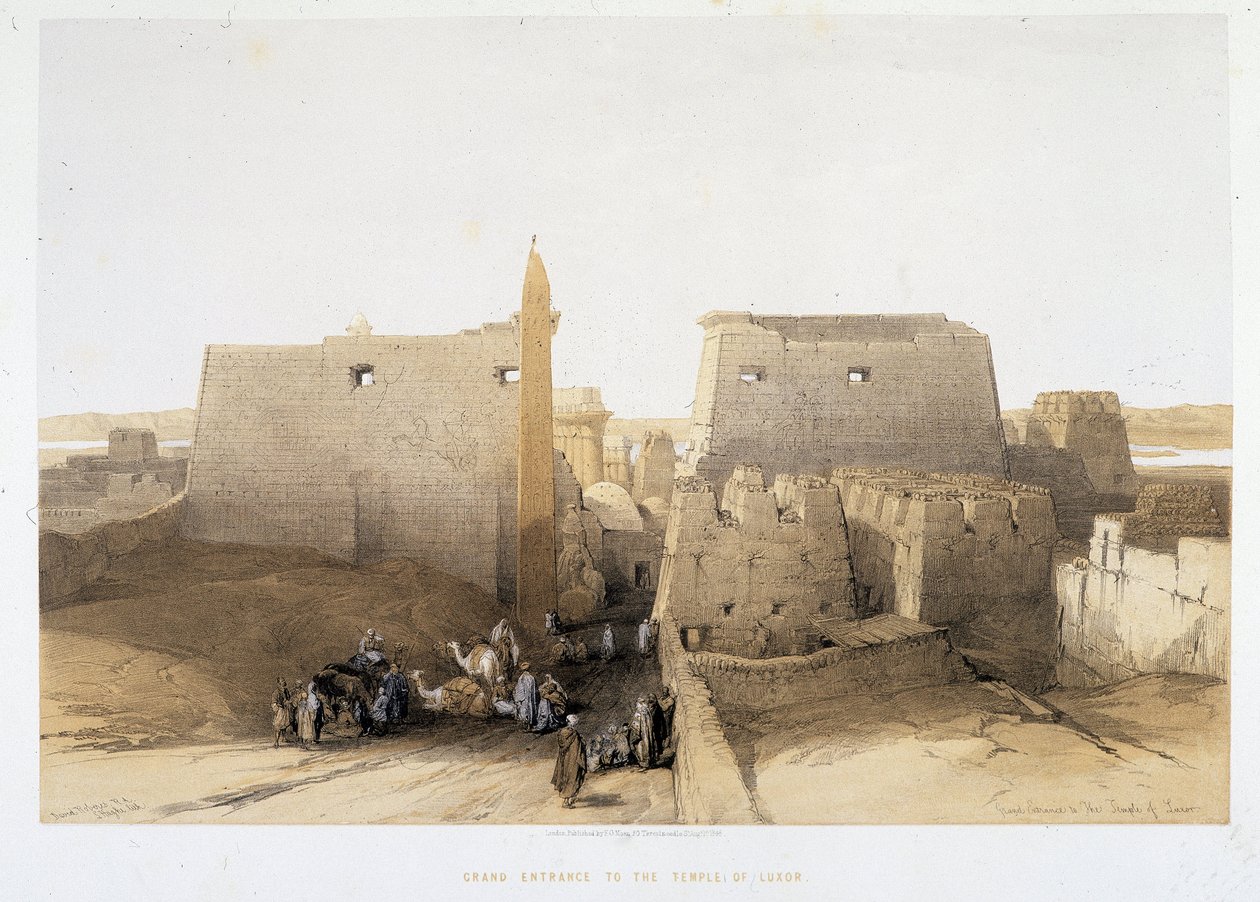 Grand Entrance to the Temple of Luxor in 