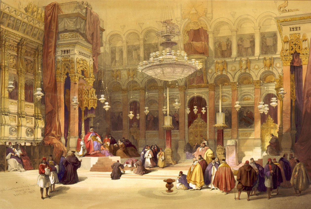 Greek Church of the Holy Sepulchre, Jerusalem, April 11th 1839 by David Roberts