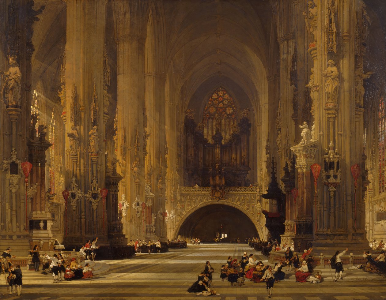 Interior of the Cathedral of St Stephen, Vienna, 1853 by David Roberts
