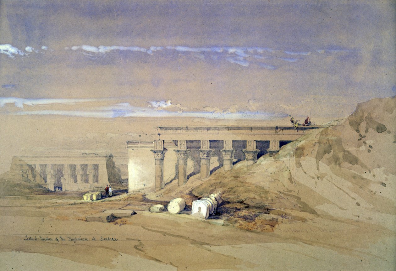 Lateral Elevation of the Thyphonium at Dendera by David Roberts