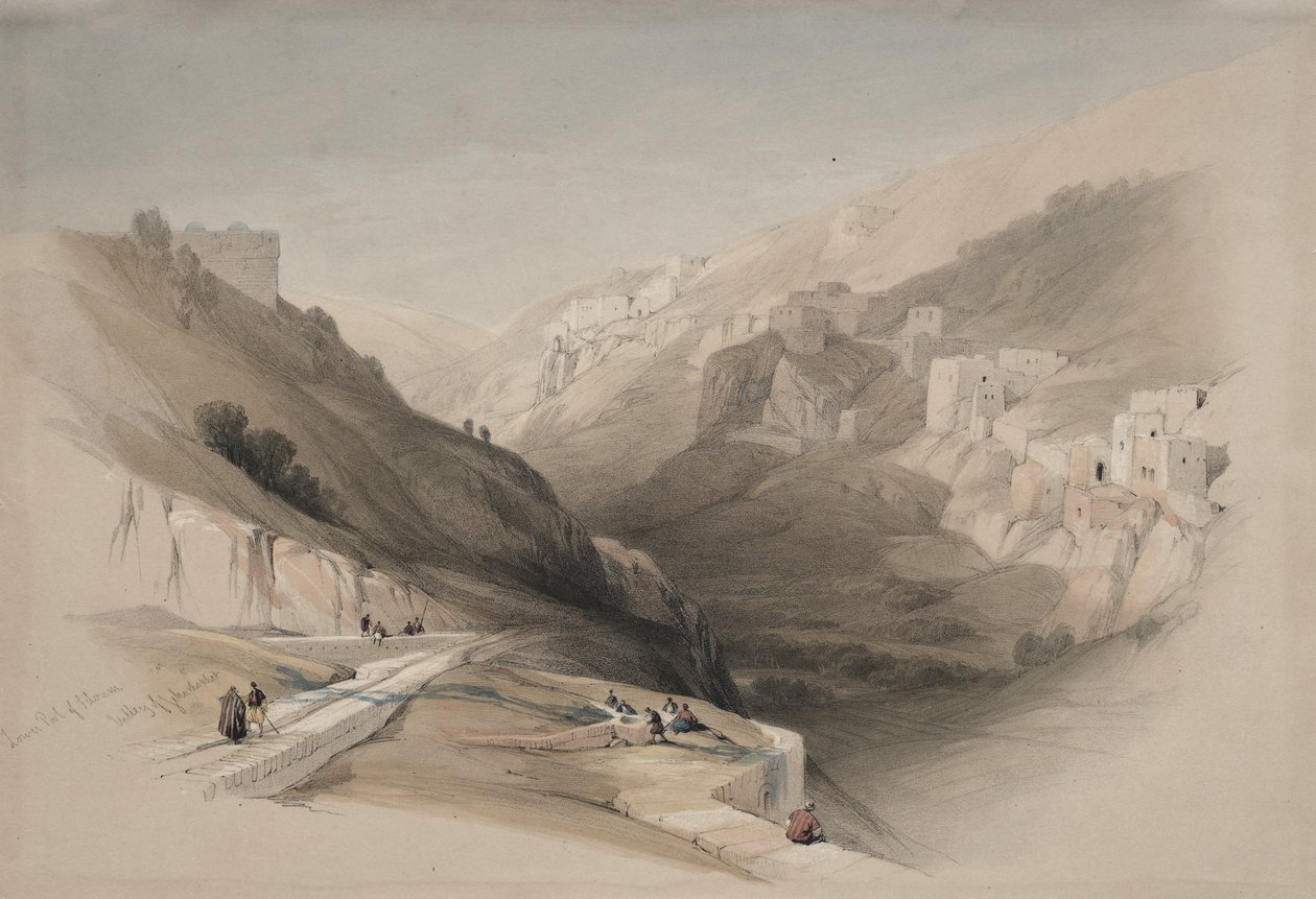 Lower Pool of Siloam, Valley of Jehoshaphat by David Roberts