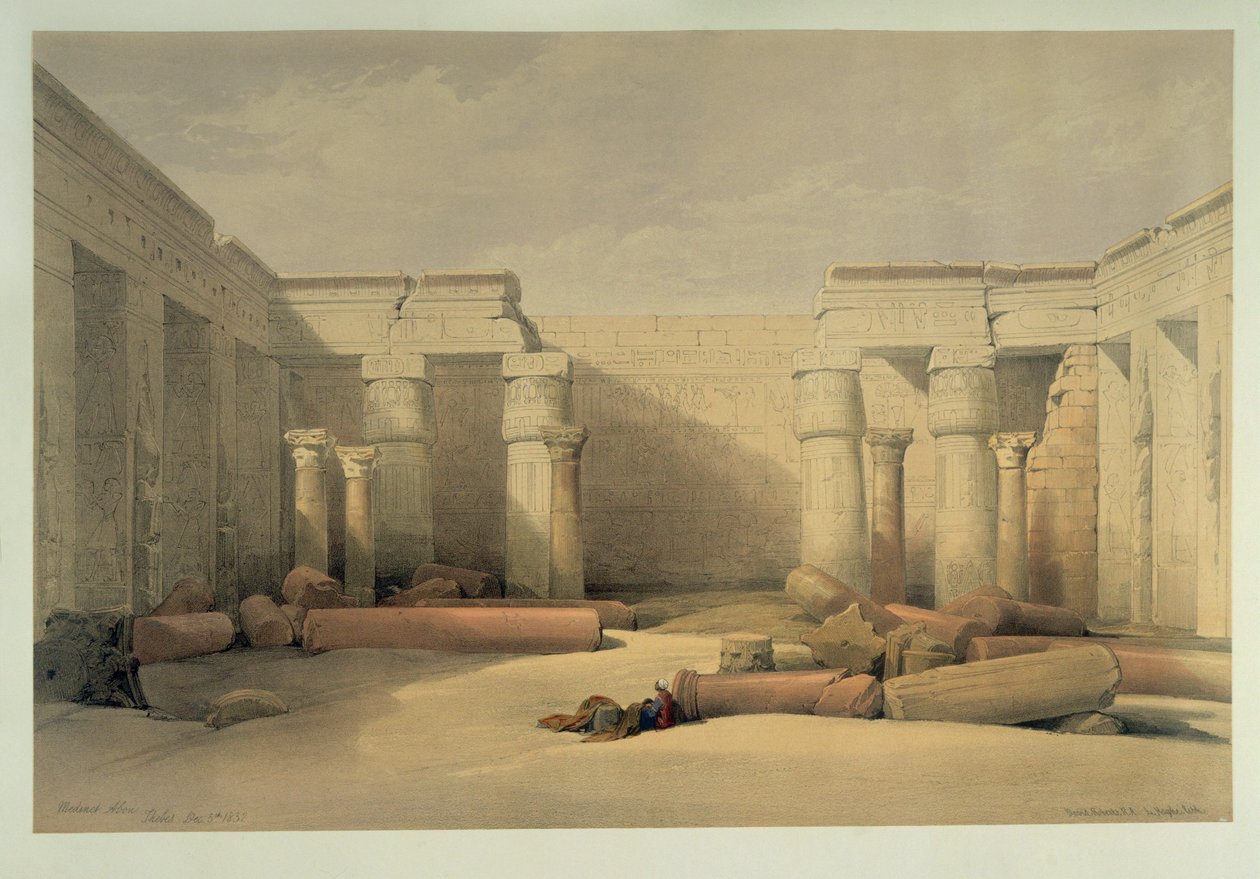 Medinet Habu, the Mortuary Temple of Ramses III at Thebes by David Roberts