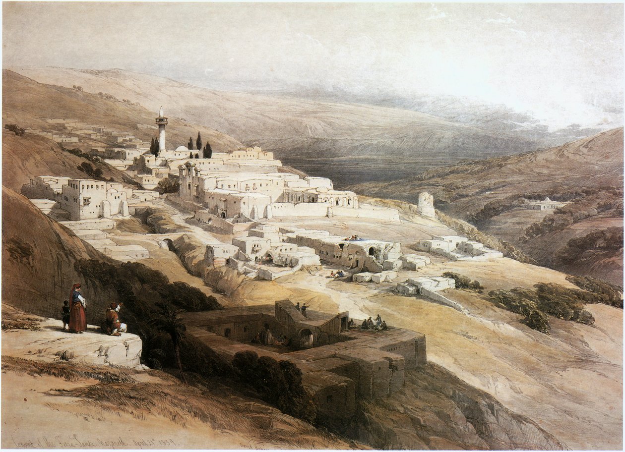 Nazareth, Monastery of the Franciscan Friars, Israel by David Roberts