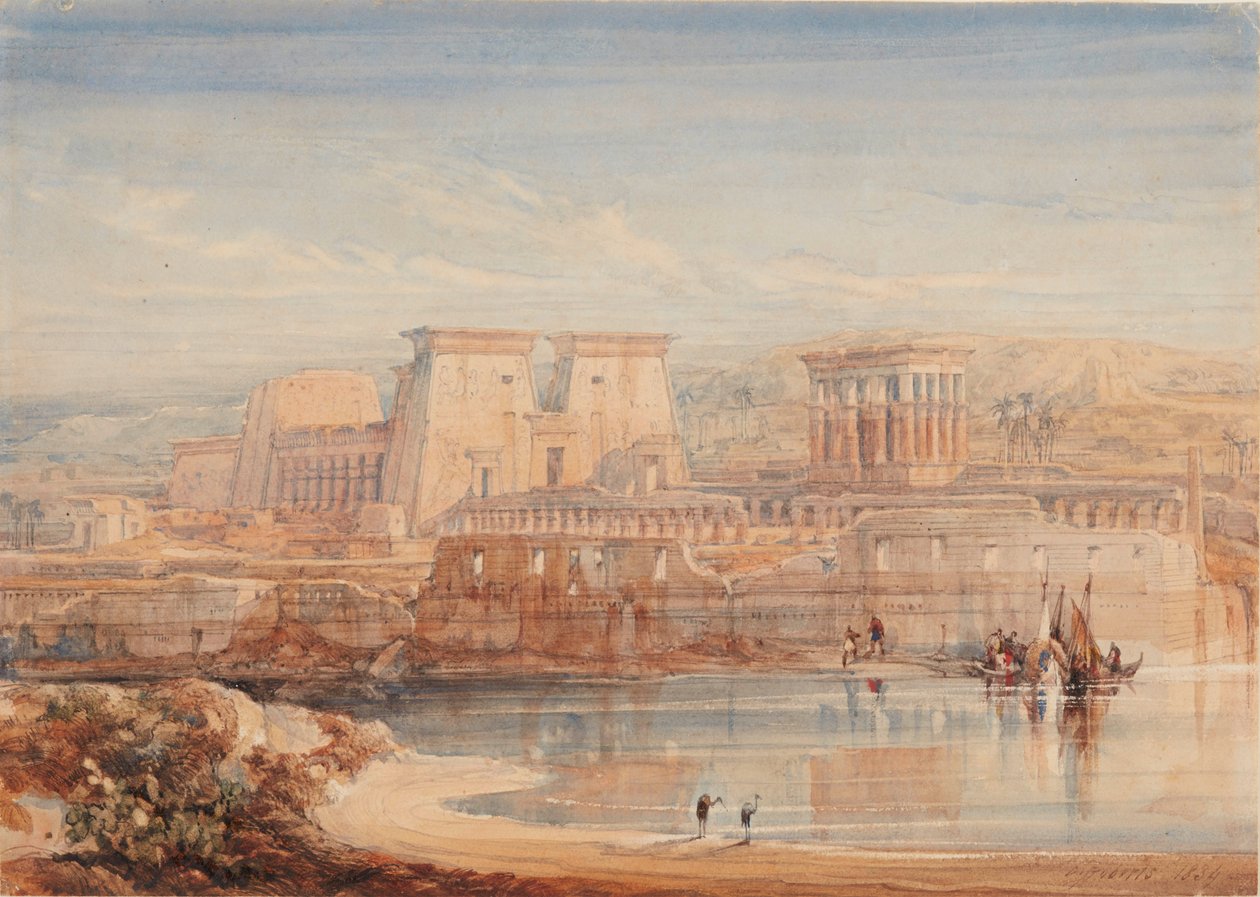 Philae: A View of the Temples from the South by David Roberts